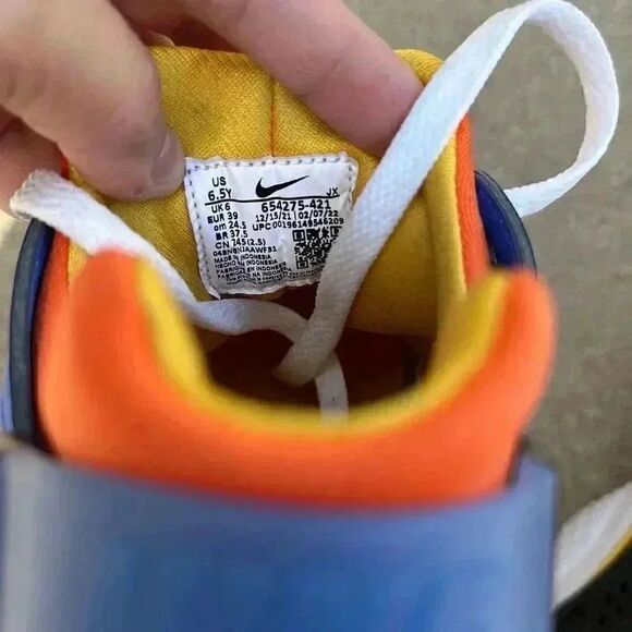 Nike Huarache Run (GS) Royal Blue Orange Size  6.5Y = Women’s 8 - Picture 7 of 12